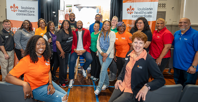 Louisiana Healthcare Connection employee at a New Orleans elementary school to engage students about social isolation and bullying.